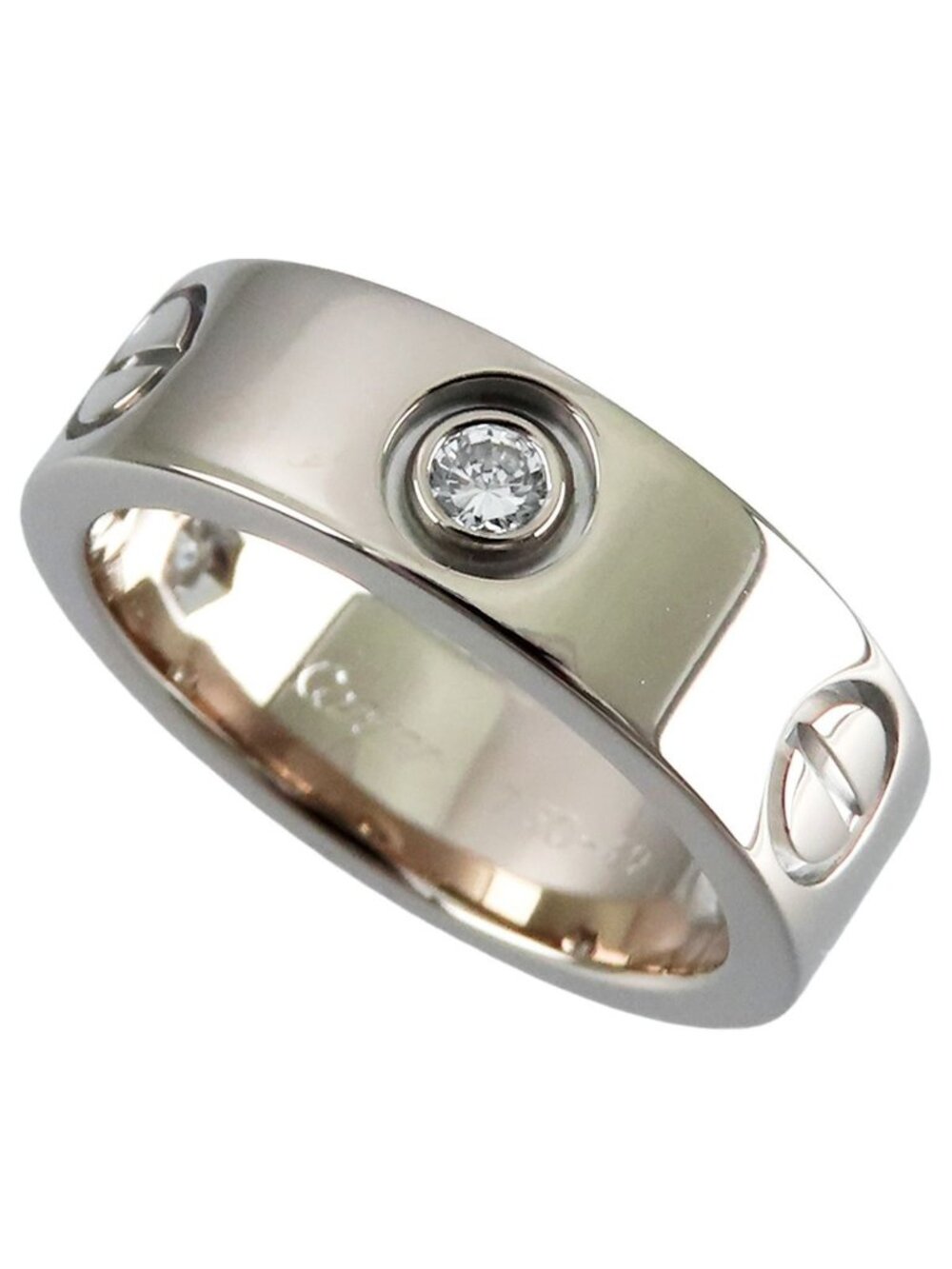 Cartier Love Ring White Gold 18k Diamond Classic Model Wedding